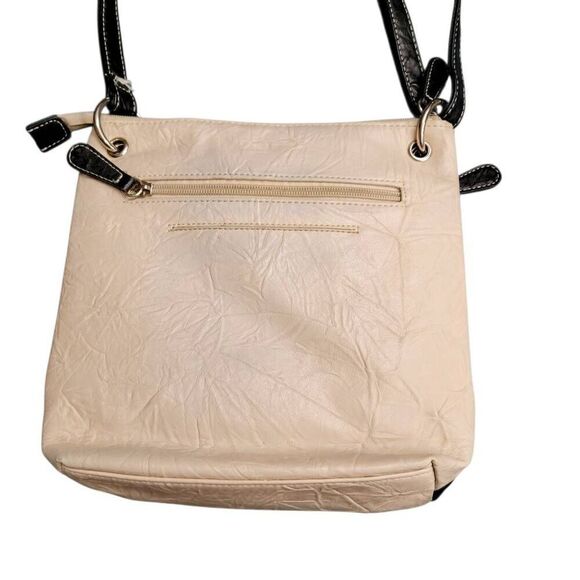 Stone Mountain Black and Off White Cream Crossbody Shoulder Bag - Picture 5 of 10